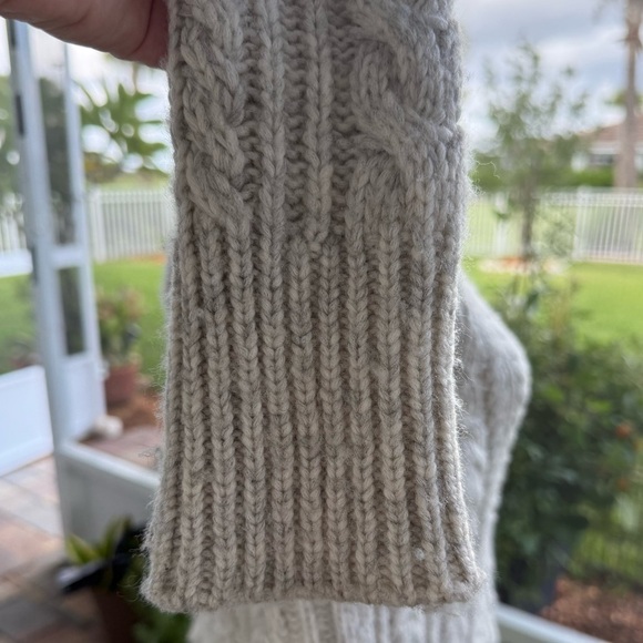 Soft  Surroundings Ivory Knit Wool Sweater SZ M - Picture 3 of 15